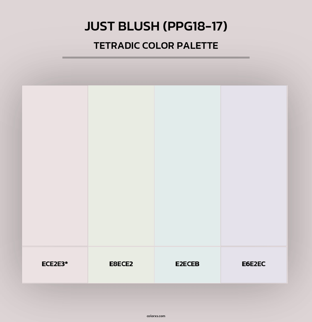 Just Blush (PPG18-17) - Tetradic Color Palette