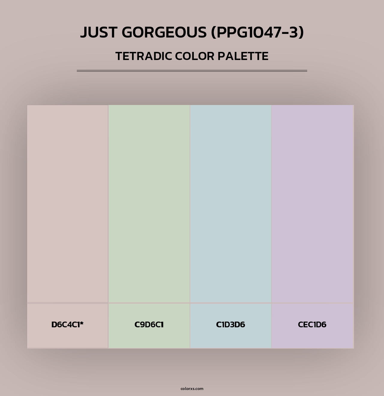 Just Gorgeous (PPG1047-3) - Tetradic Color Palette