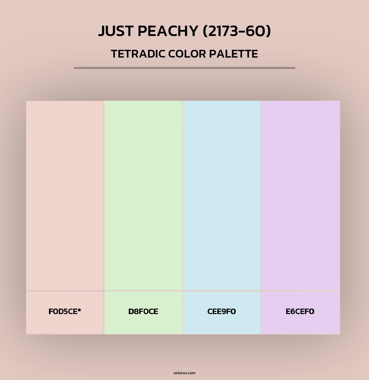 Just Peachy (2173-60) - Tetradic Color Palette