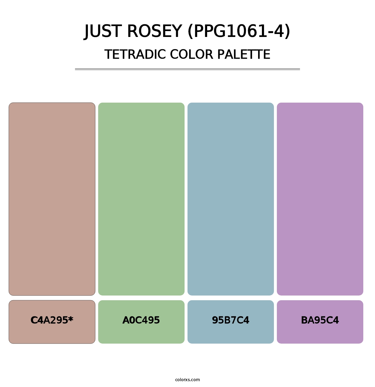 Just Rosey (PPG1061-4) - Tetradic Color Palette