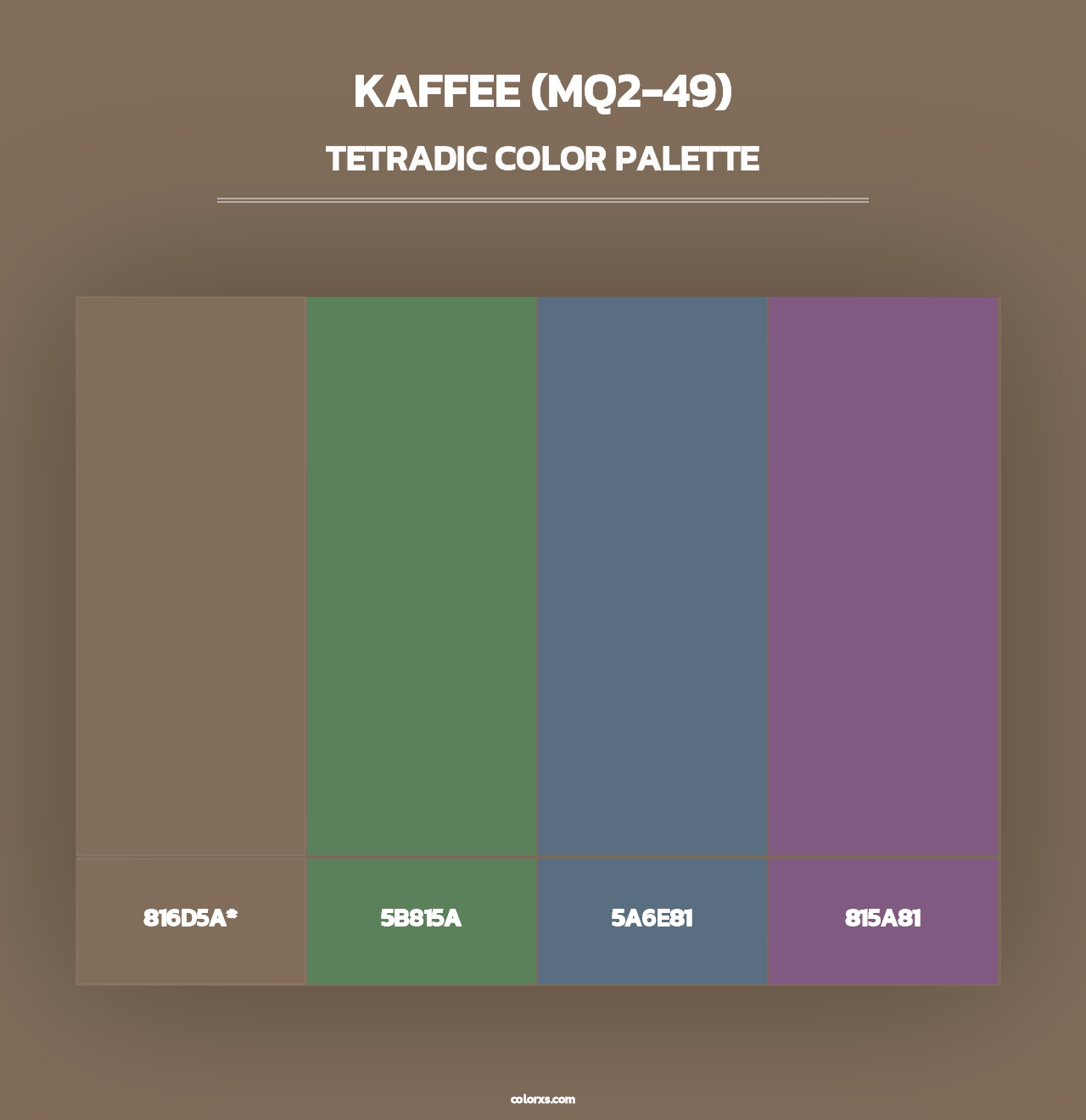 Kaffee (MQ2-49) - Tetradic Color Palette