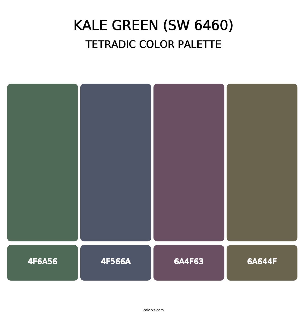 Kale Green (SW 6460) - Tetradic Color Palette