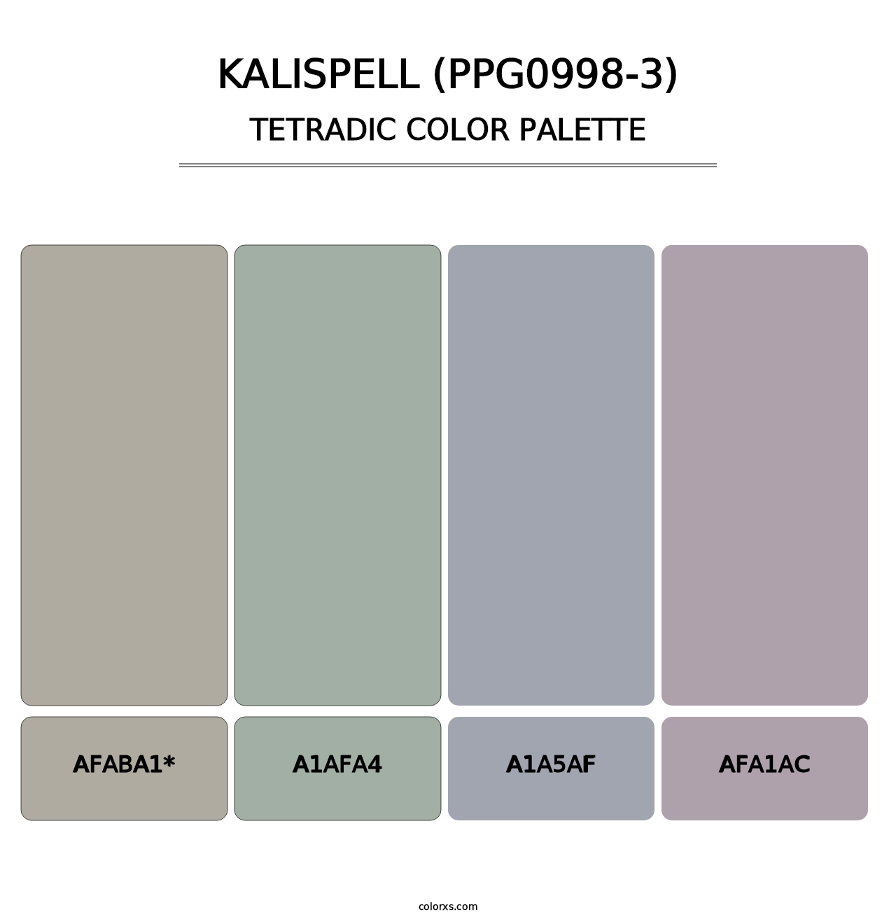 Kalispell (PPG0998-3) - Tetradic Color Palette