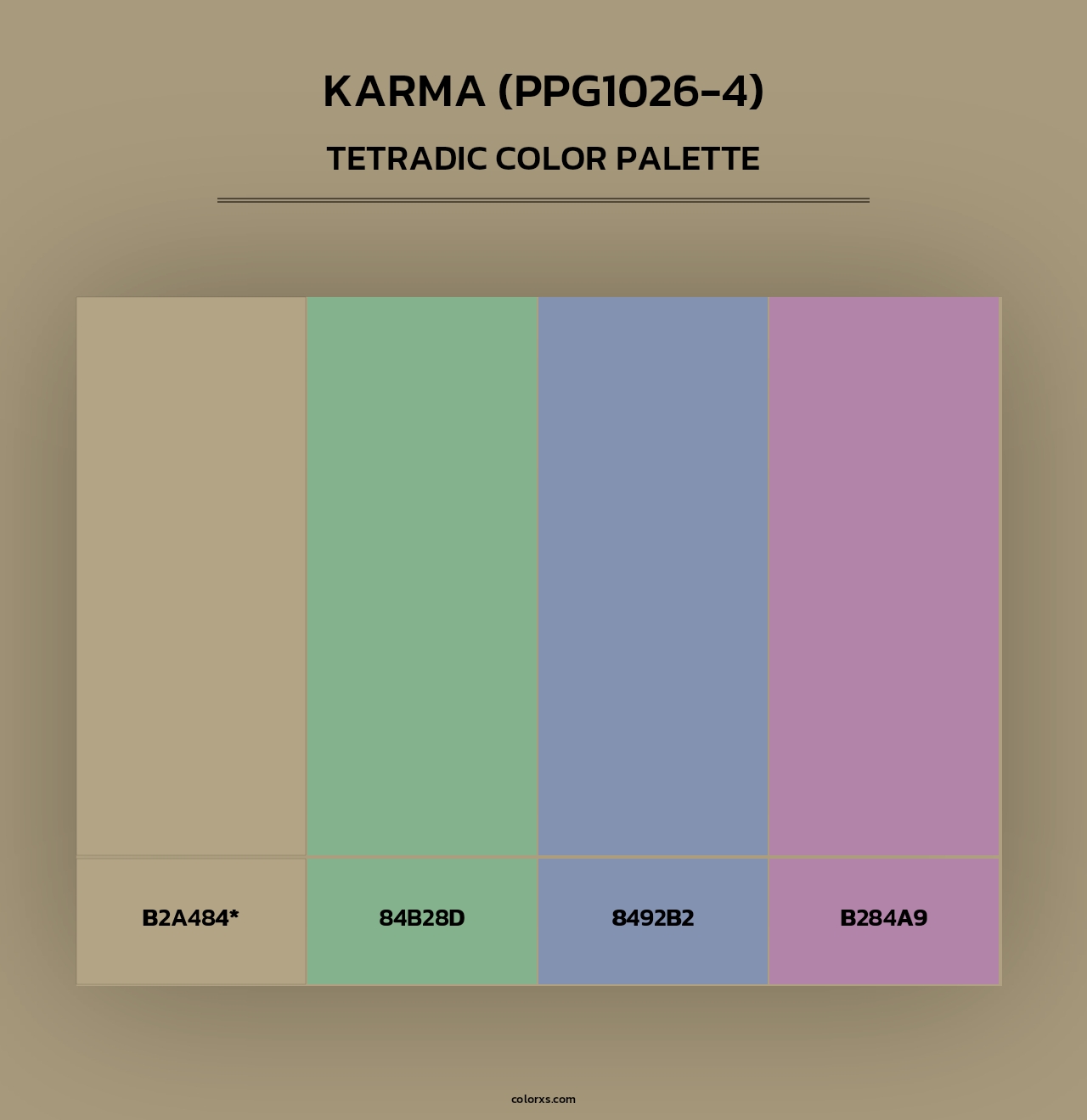 Karma (PPG1026-4) - Tetradic Color Palette