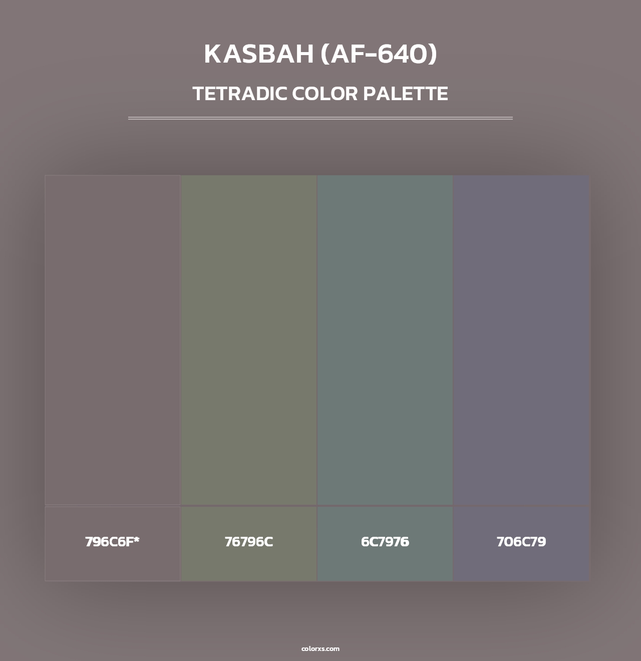 Kasbah (AF-640) - Tetradic Color Palette