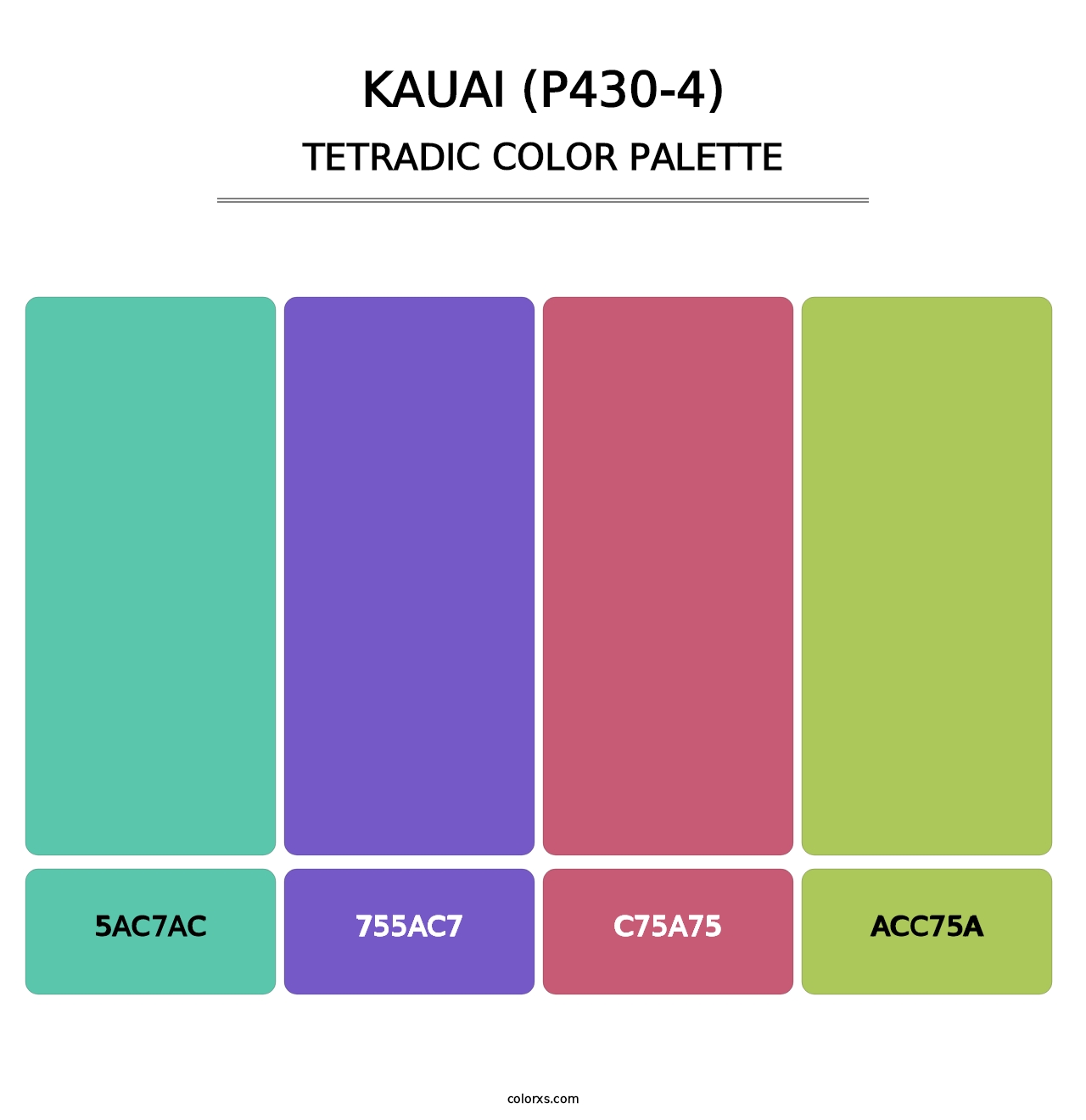 Kauai (P430-4) - Tetradic Color Palette