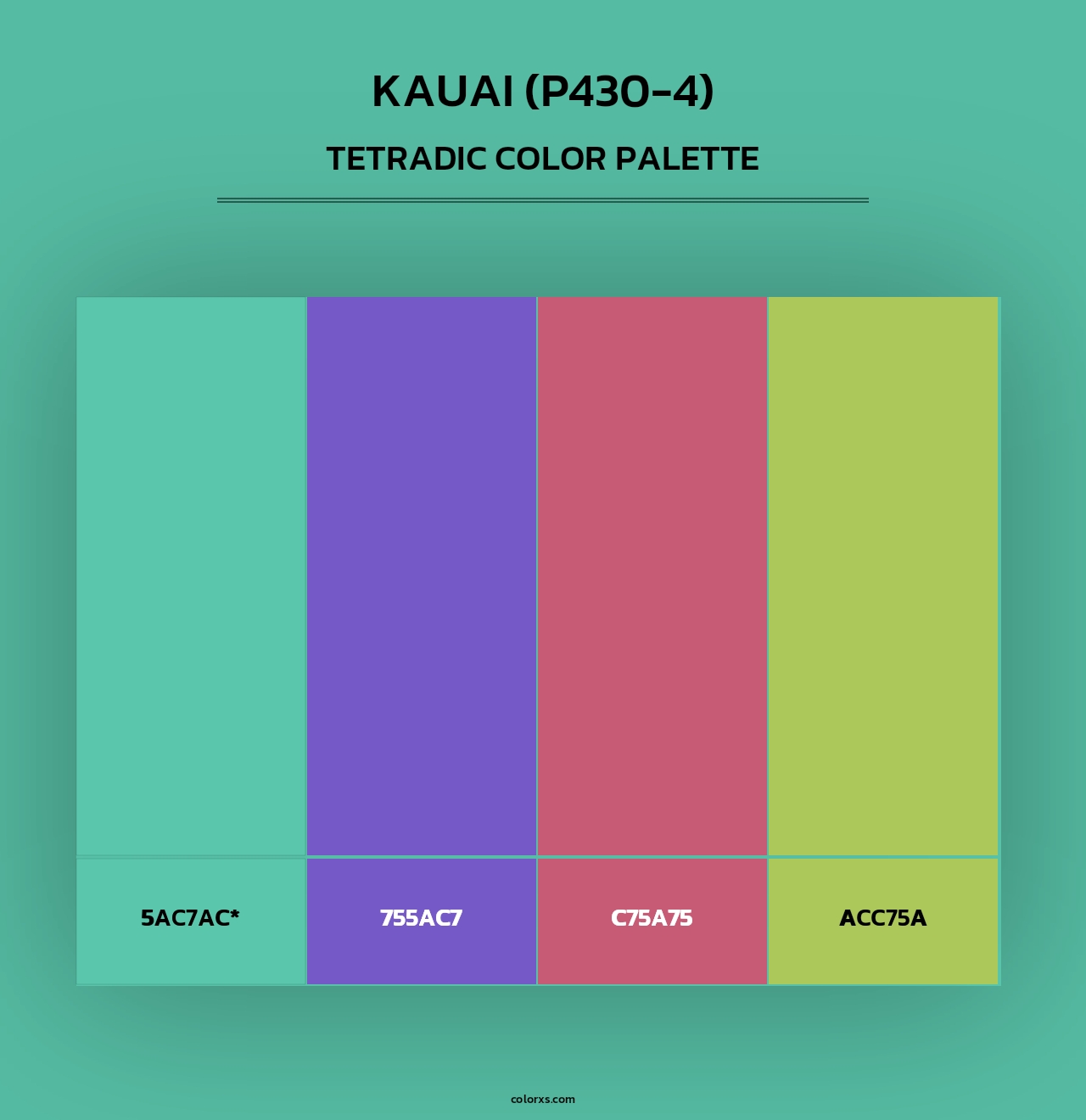 Kauai (P430-4) - Tetradic Color Palette