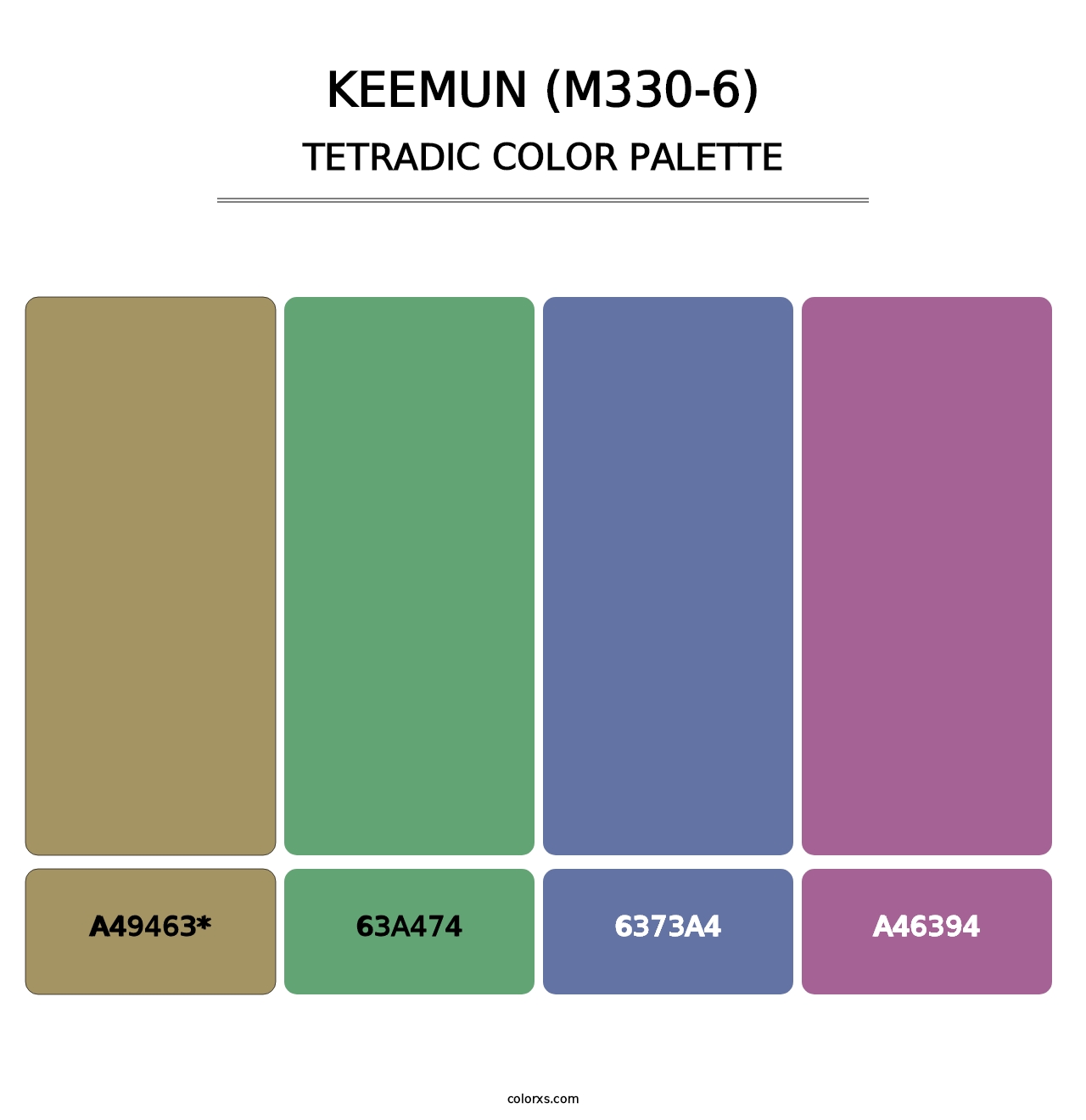 Keemun (M330-6) - Tetradic Color Palette