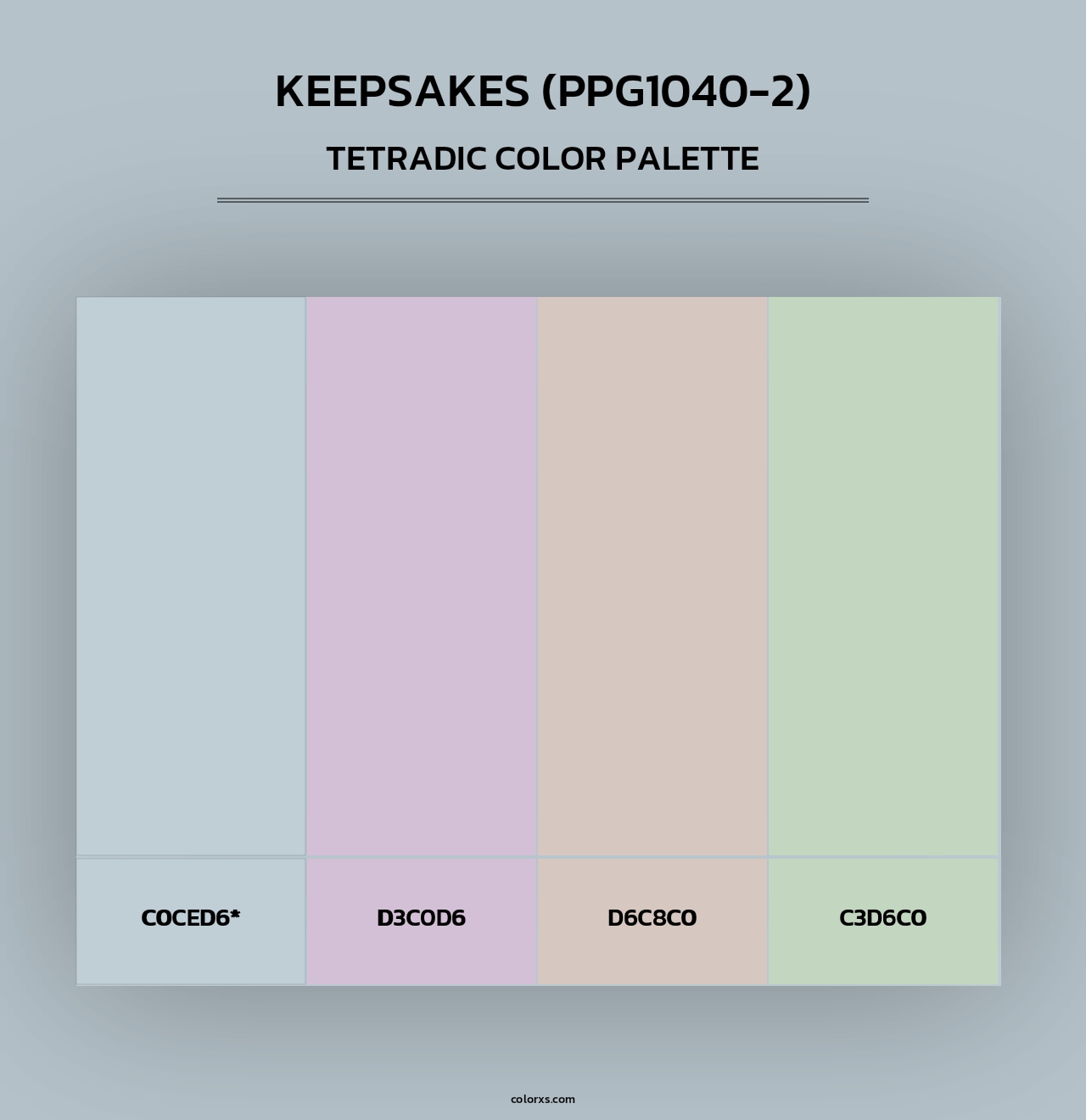 Keepsakes (PPG1040-2) - Tetradic Color Palette