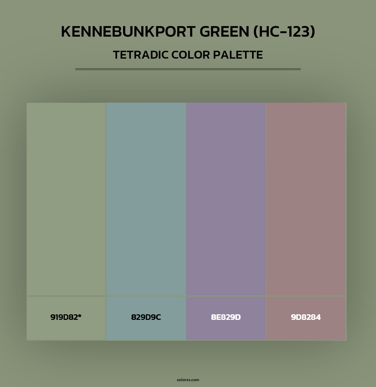 Kennebunkport Green (HC-123) - Tetradic Color Palette