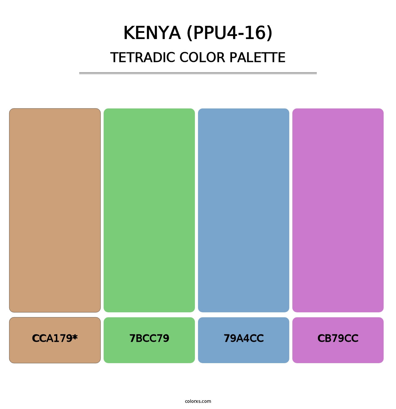 Kenya (PPU4-16) - Tetradic Color Palette