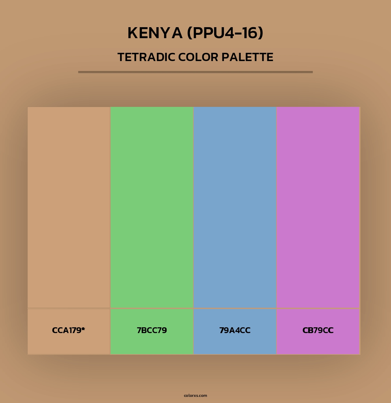 Kenya (PPU4-16) - Tetradic Color Palette