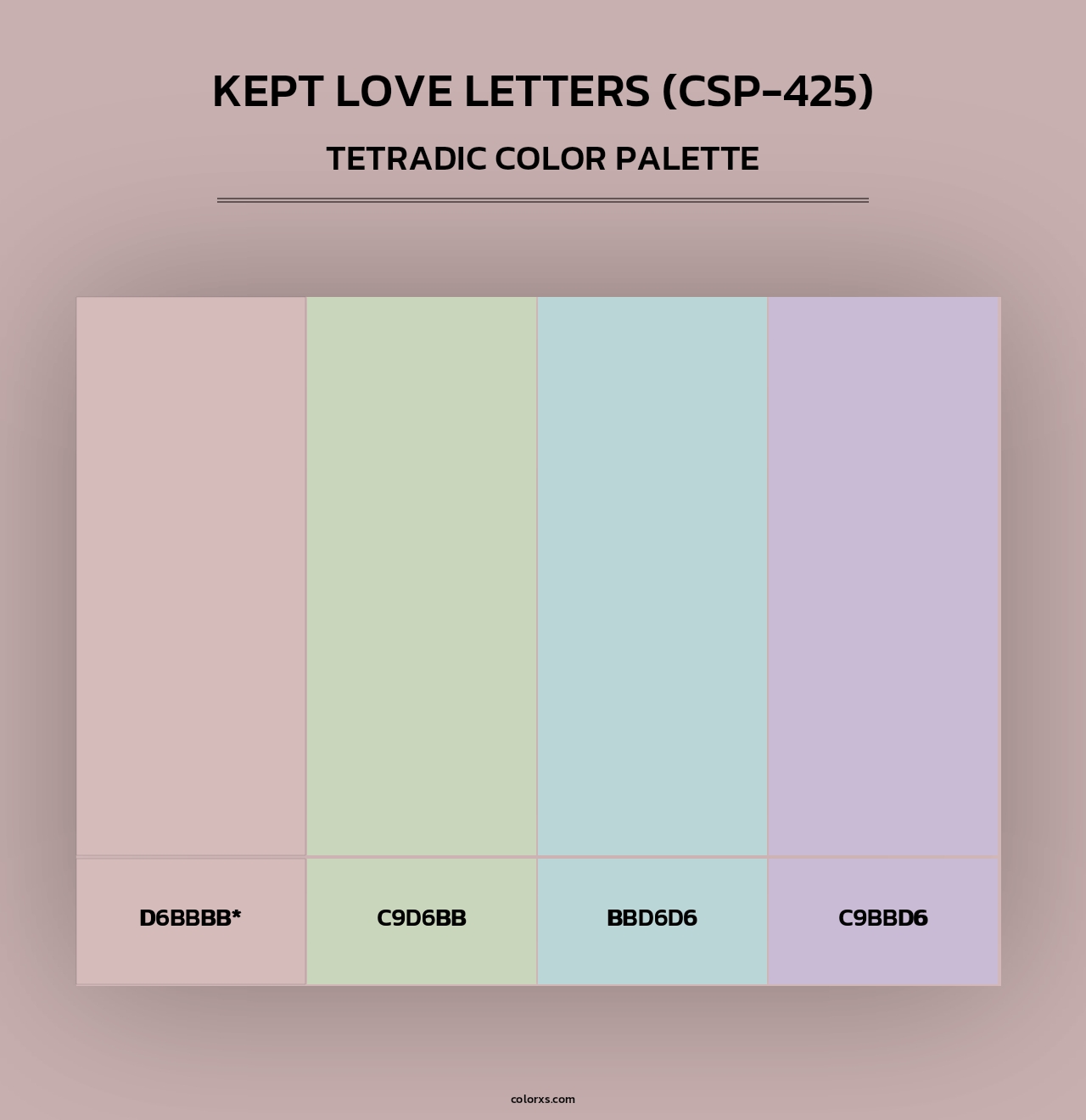 Kept Love Letters (CSP-425) - Tetradic Color Palette