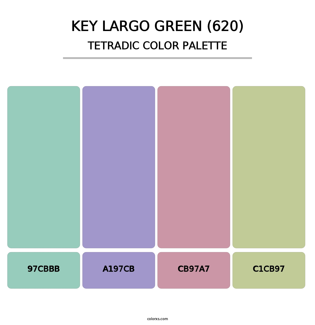 Key Largo Green (620) - Tetradic Color Palette