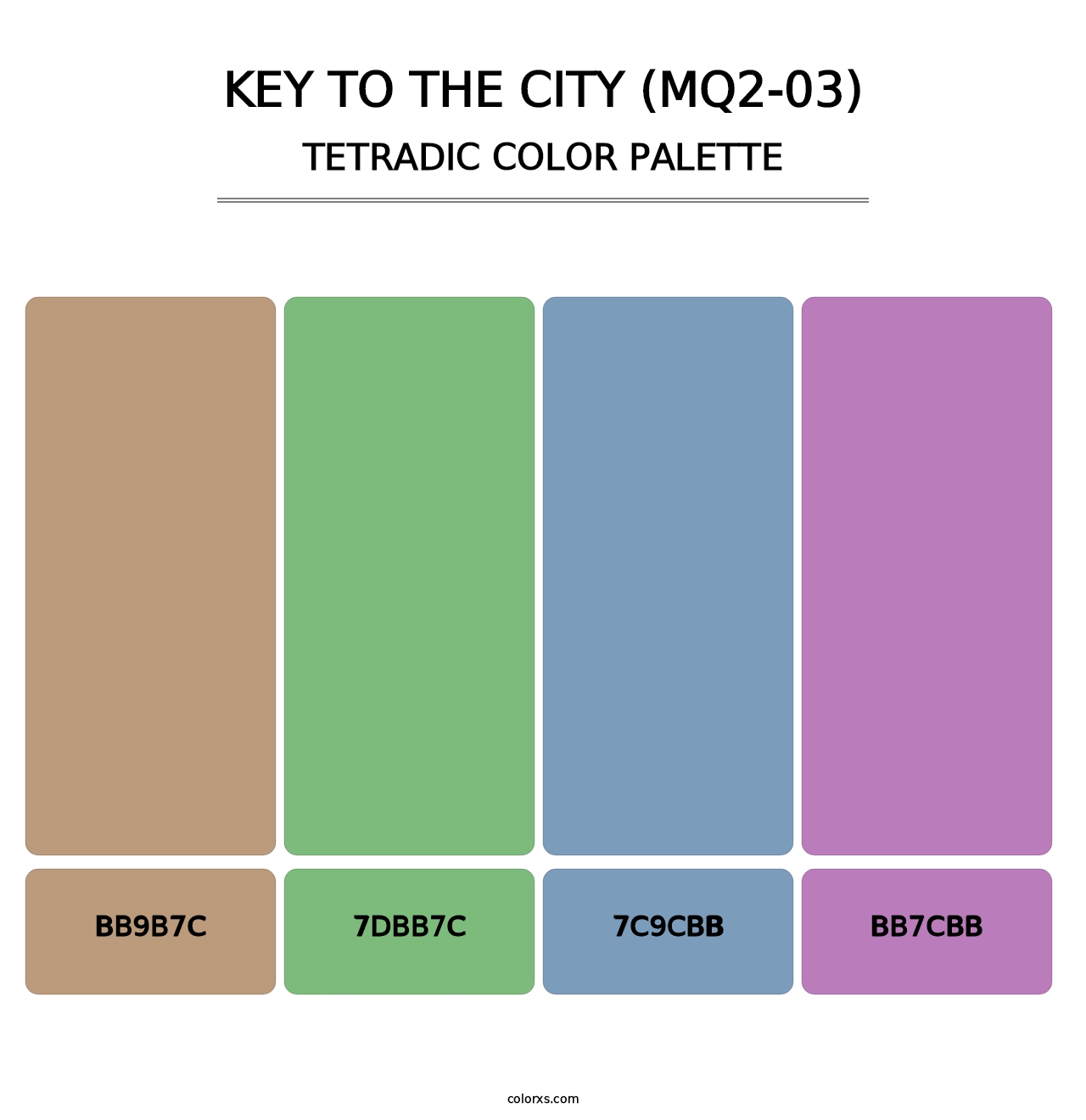 Key To The City (MQ2-03) - Tetradic Color Palette