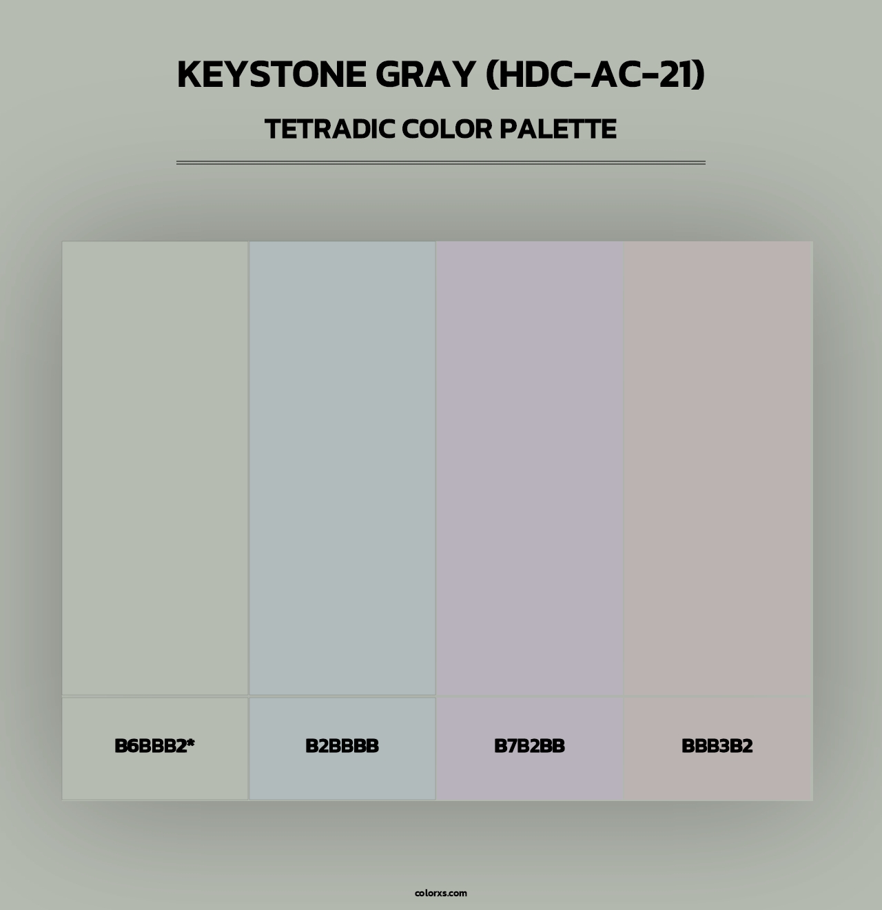 Keystone Gray (HDC-AC-21) - Tetradic Color Palette