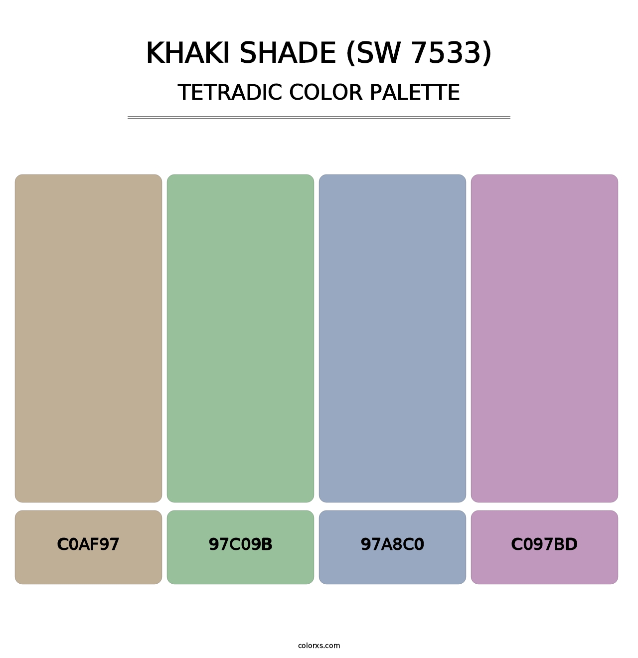 Khaki Shade (SW 7533) - Tetradic Color Palette