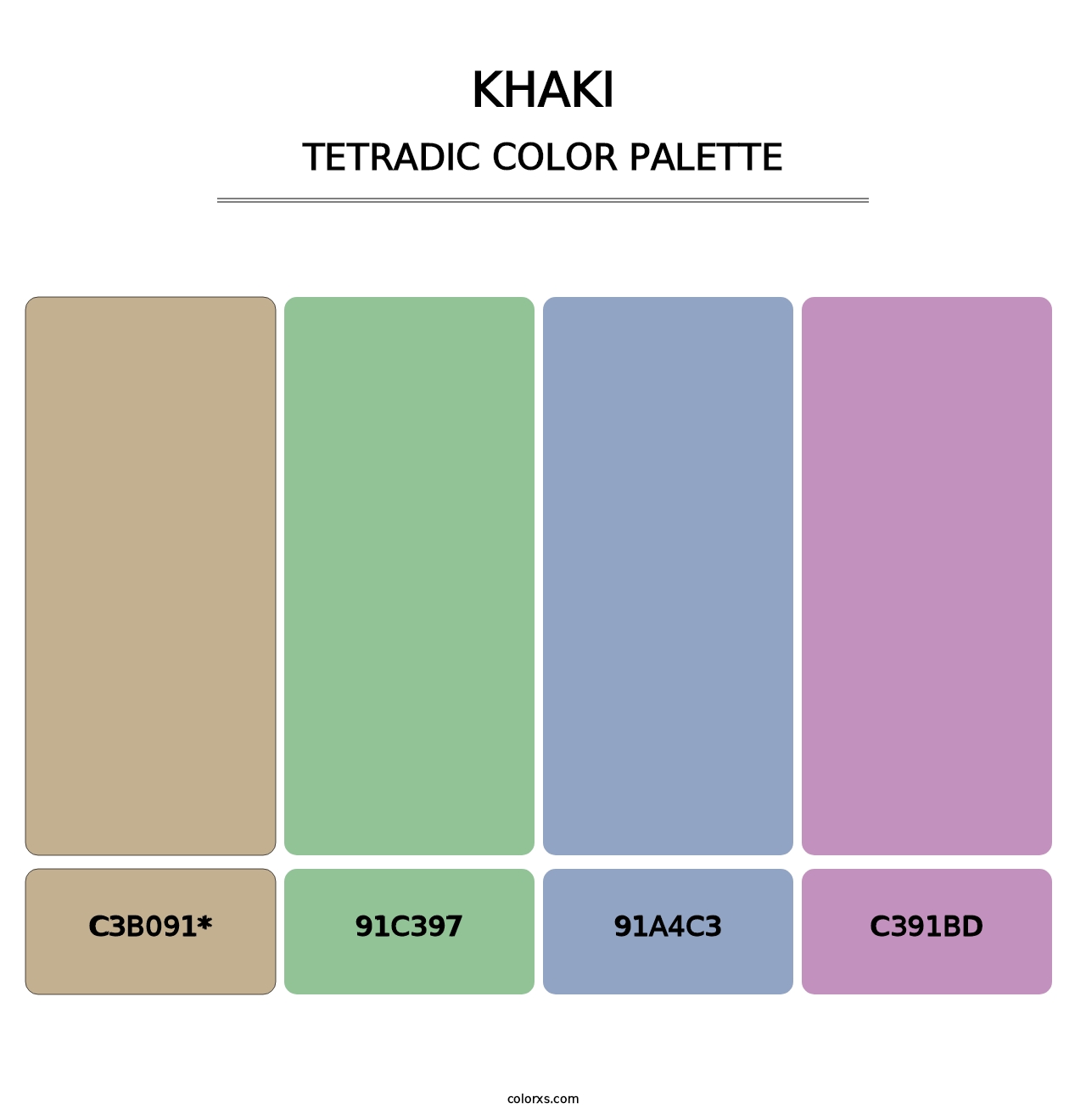 Khaki - Tetradic Color Palette