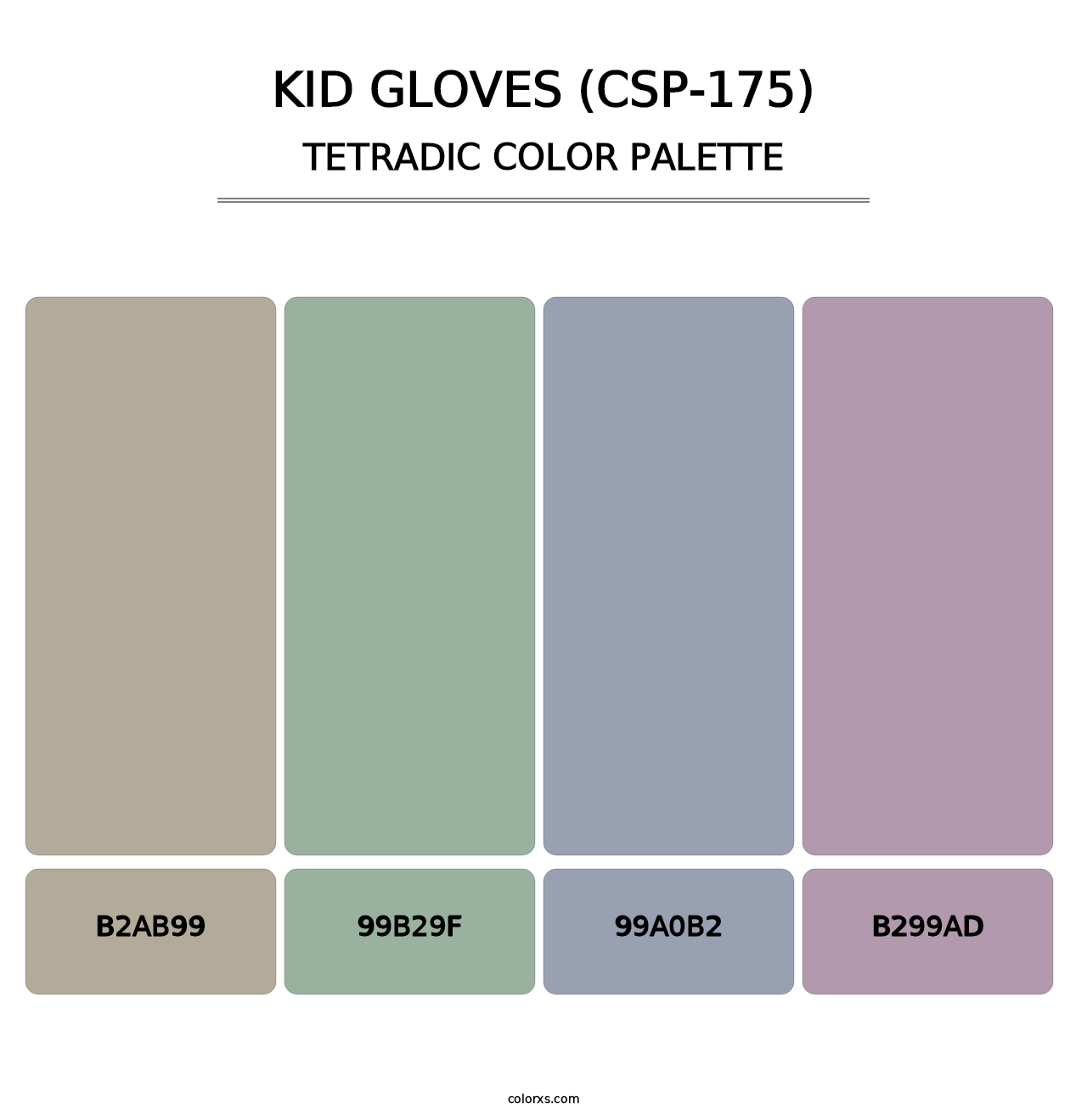 Kid Gloves (CSP-175) - Tetradic Color Palette