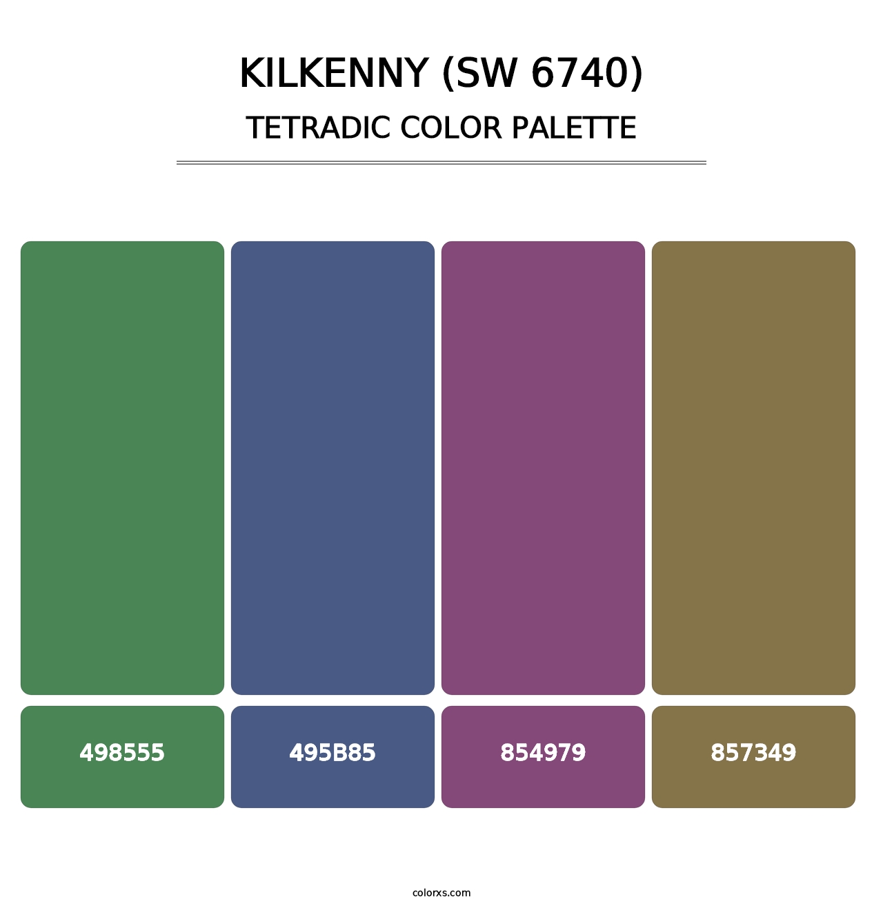 Kilkenny (SW 6740) - Tetradic Color Palette