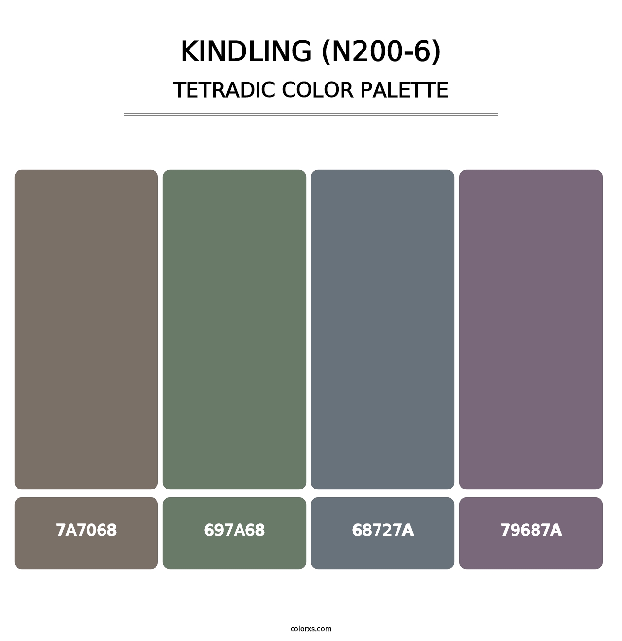 Kindling (N200-6) - Tetradic Color Palette