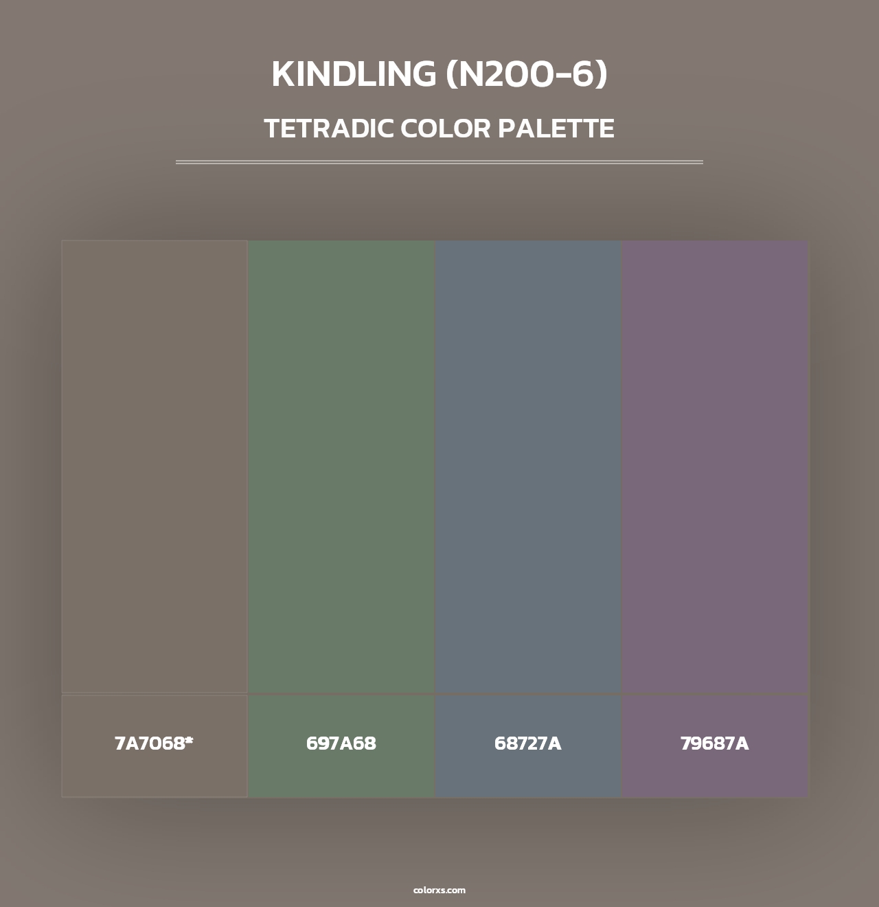 Kindling (N200-6) - Tetradic Color Palette