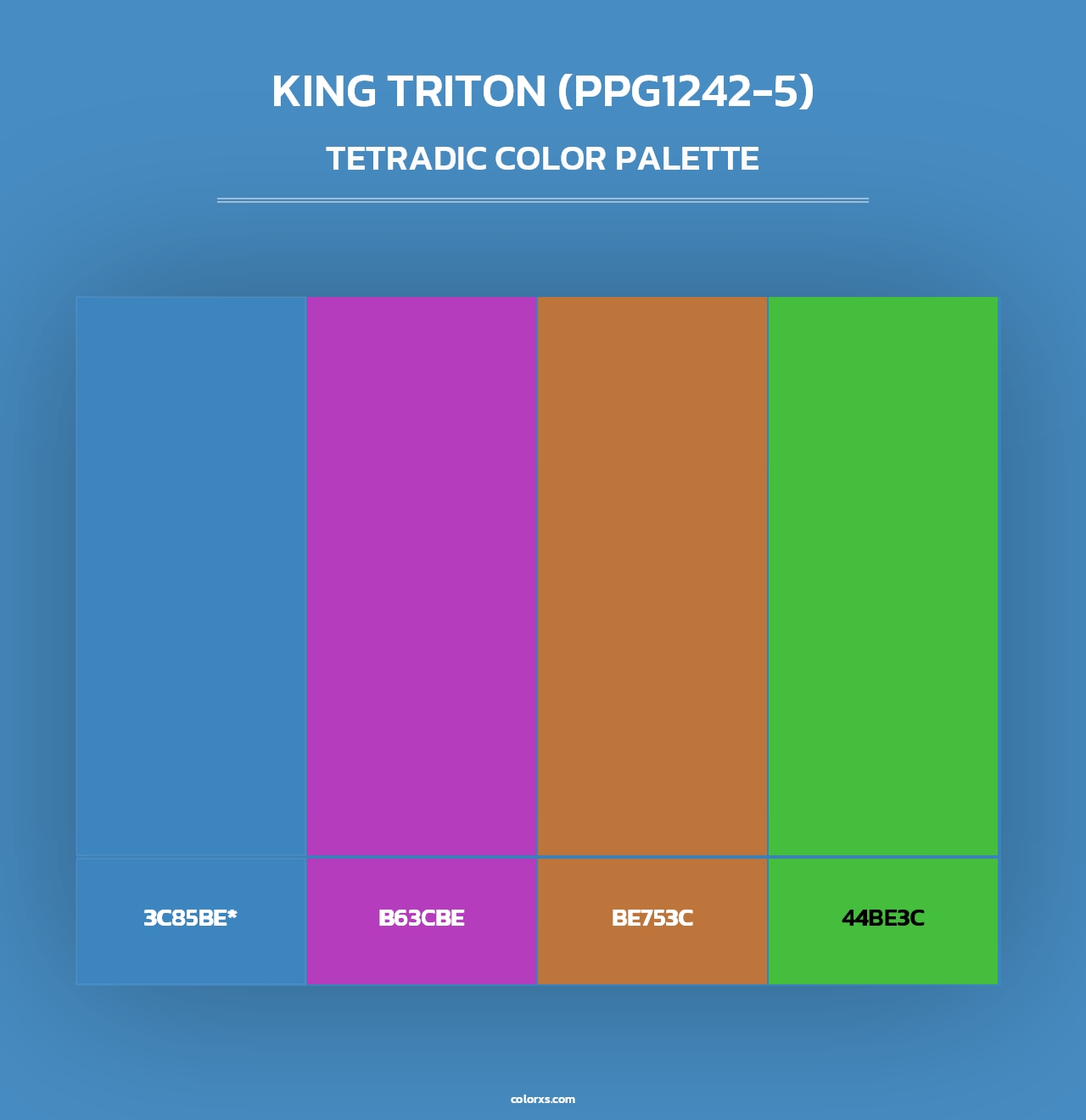 King Triton (PPG1242-5) - Tetradic Color Palette