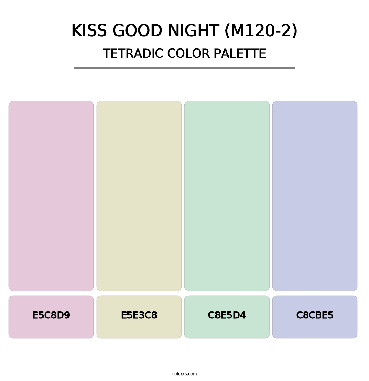 Kiss Good Night (M120-2) - Tetradic Color Palette
