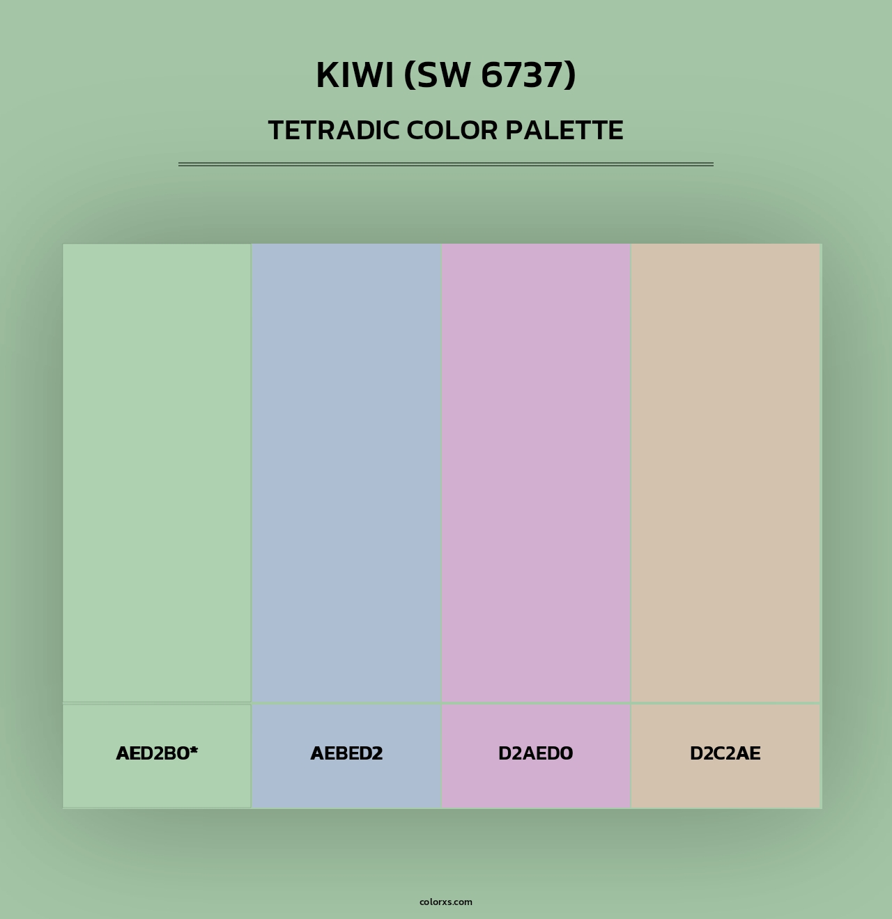 Kiwi (SW 6737) - Tetradic Color Palette