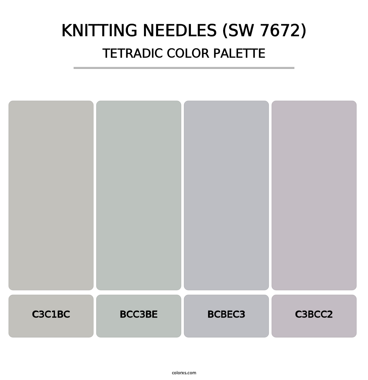 Knitting Needles (SW 7672) - Tetradic Color Palette