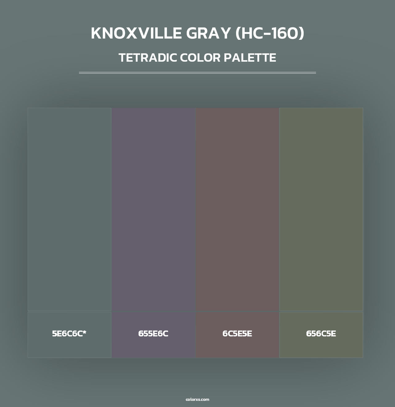 Knoxville Gray (HC-160) - Tetradic Color Palette