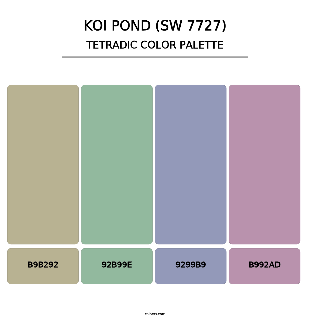 Koi Pond (SW 7727) - Tetradic Color Palette