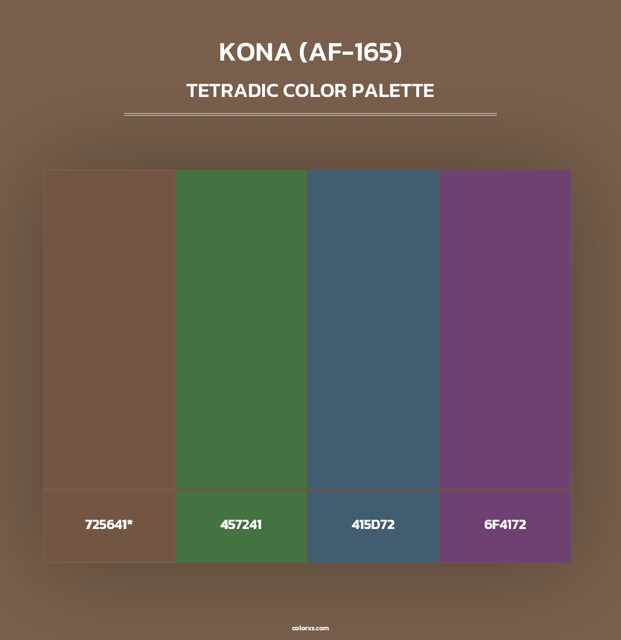 Kona (AF-165) - Tetradic Color Palette