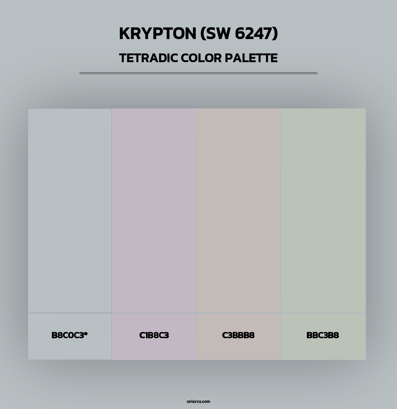 Krypton (SW 6247) - Tetradic Color Palette