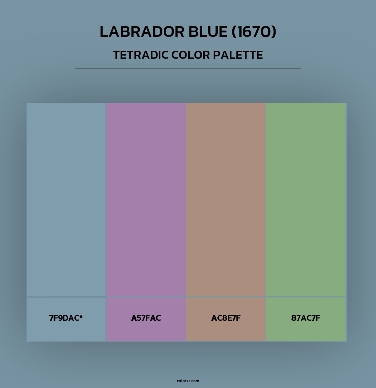Labrador Blue (1670) - Tetradic Color Palette