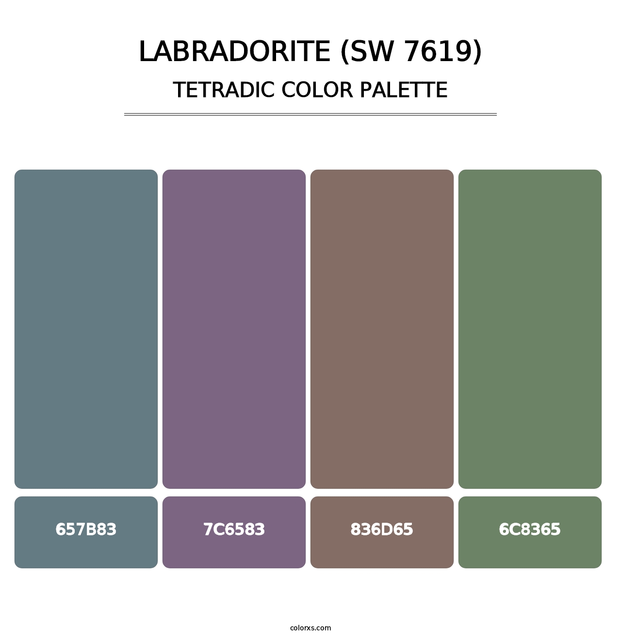 Labradorite (SW 7619) - Tetradic Color Palette