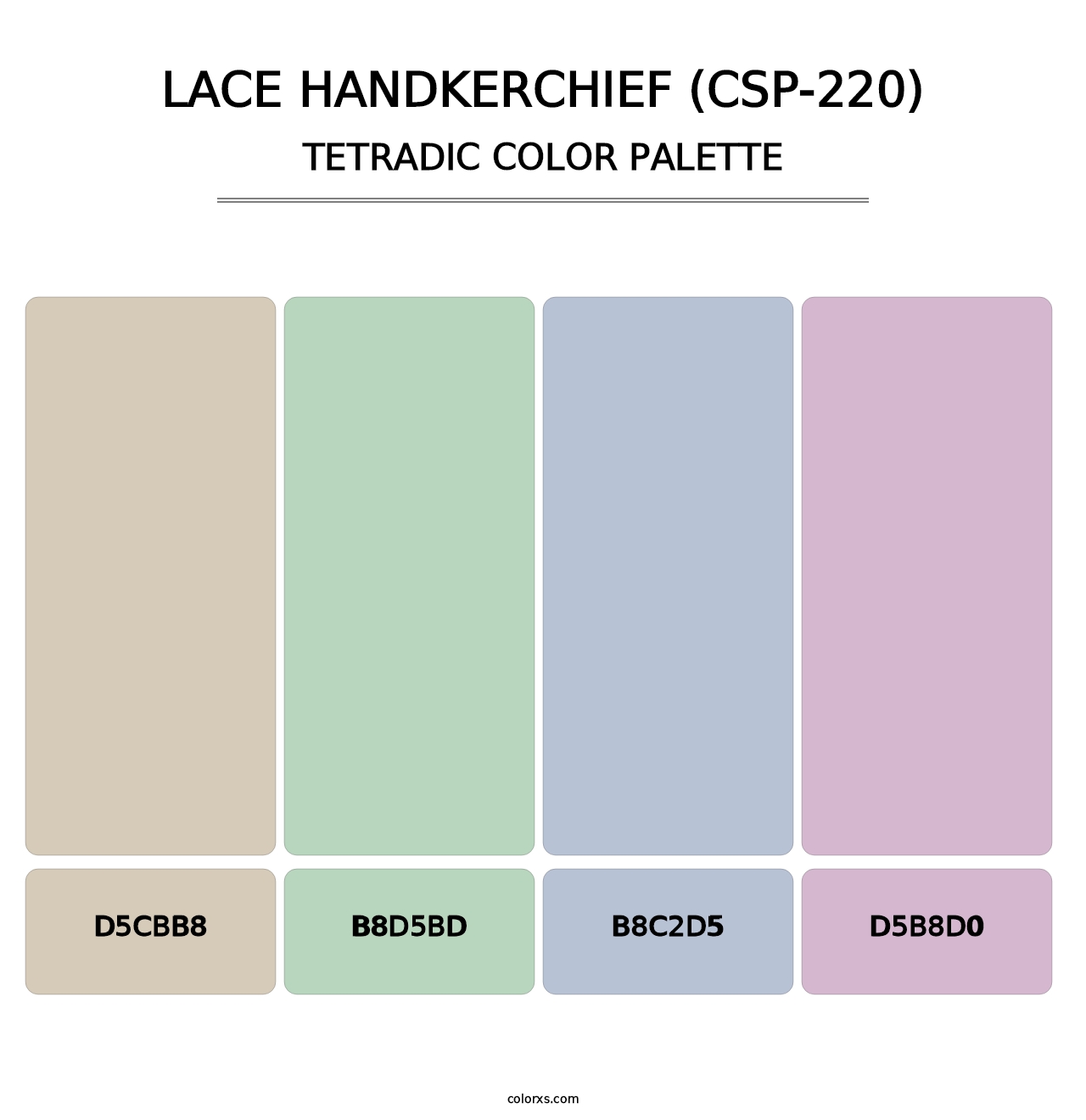 Lace Handkerchief (CSP-220) - Tetradic Color Palette