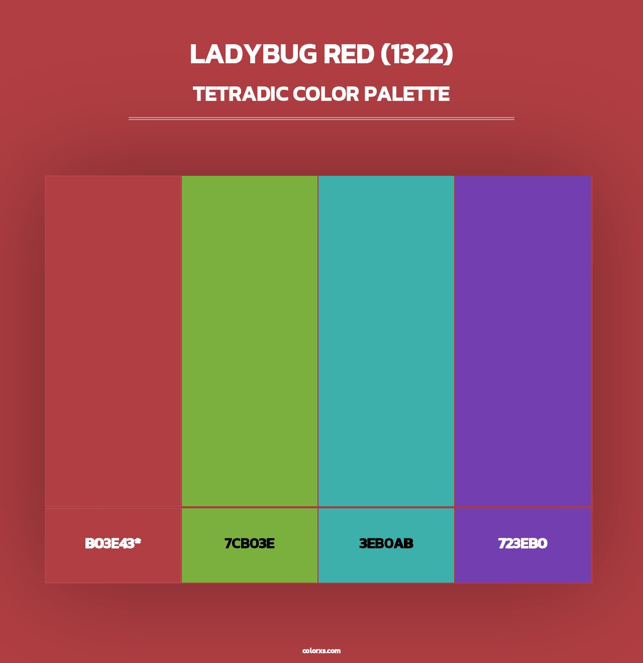 Ladybug Red (1322) - Tetradic Color Palette
