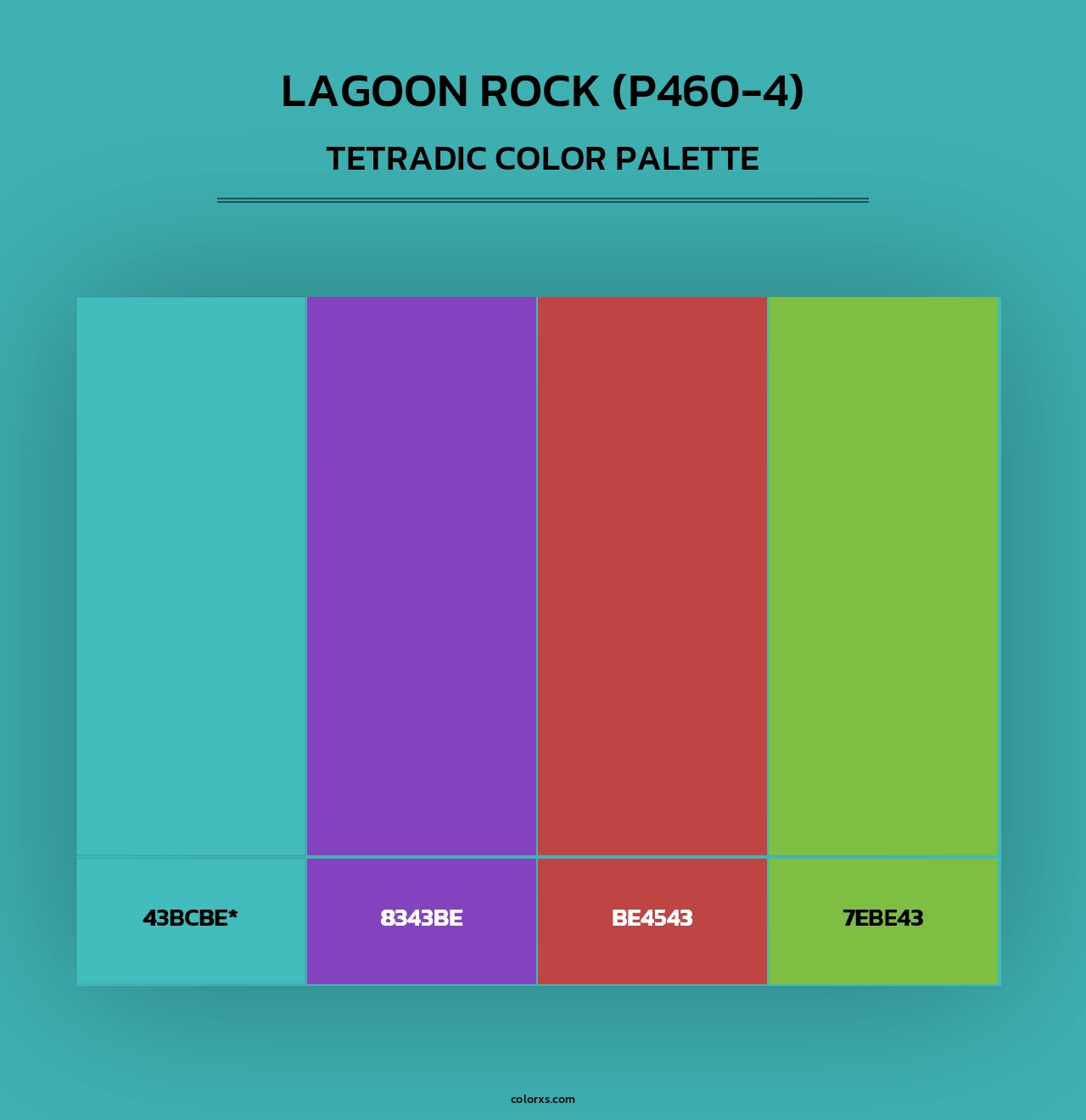 Lagoon Rock (P460-4) - Tetradic Color Palette