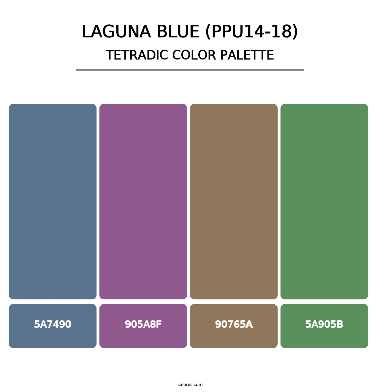 Laguna Blue (PPU14-18) - Tetradic Color Palette