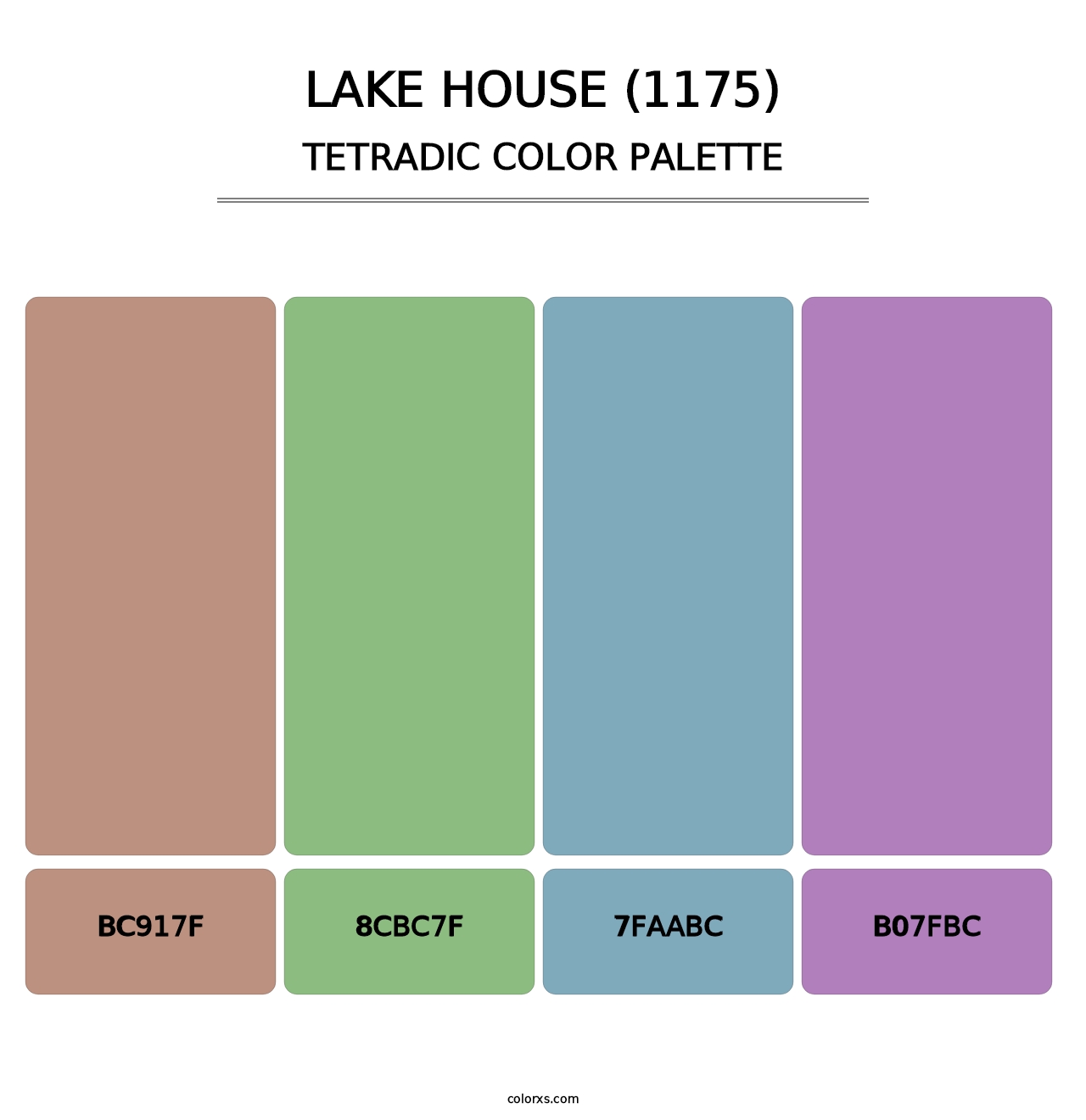 Lake House (1175) - Tetradic Color Palette