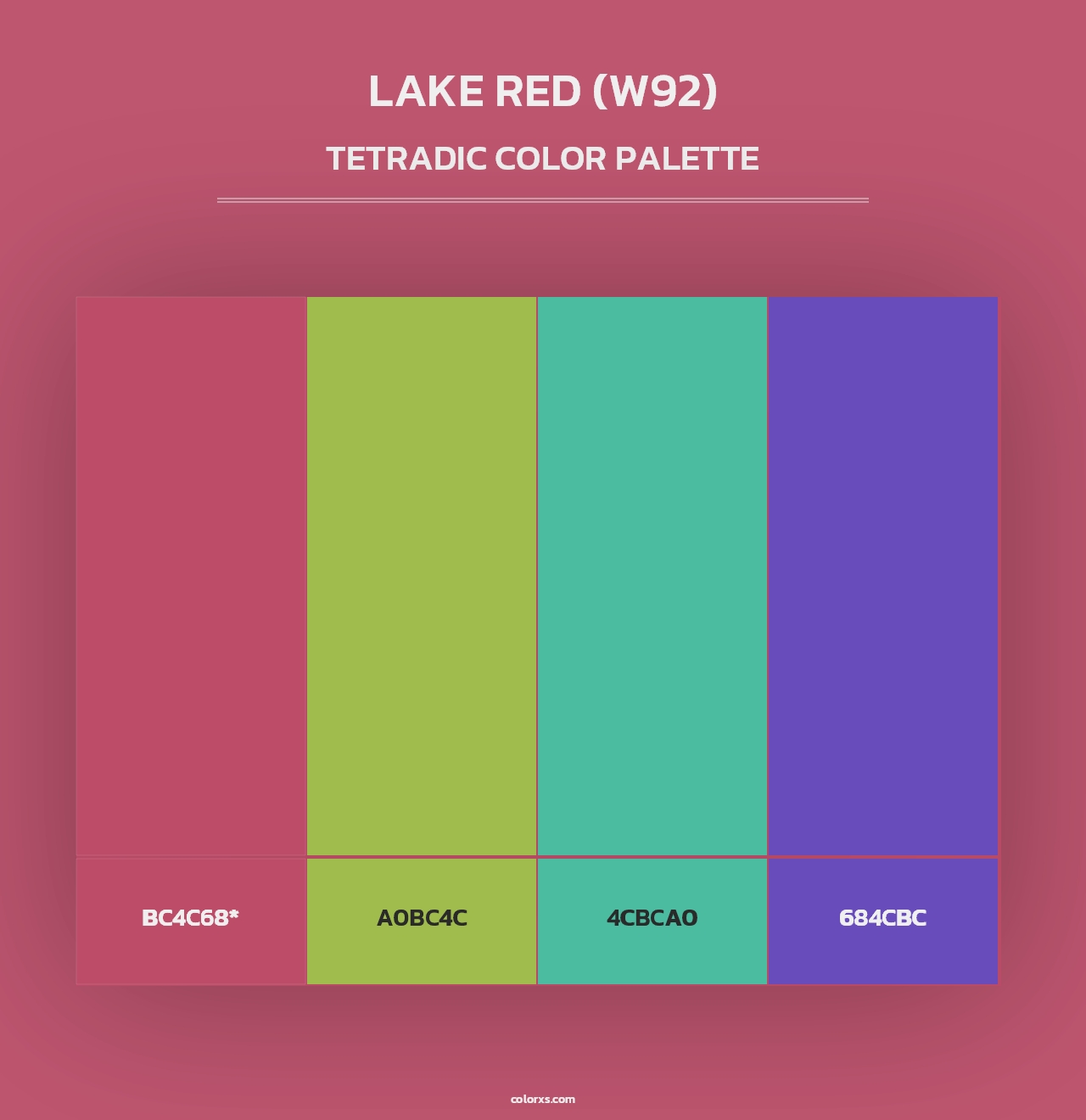 Lake Red (W92) - Tetradic Color Palette