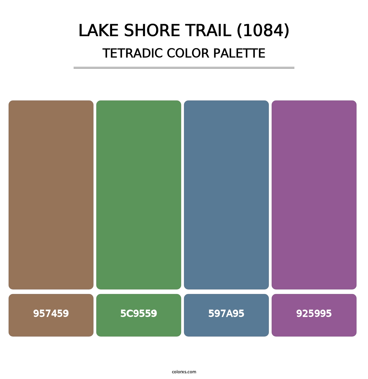 Lake Shore Trail (1084) - Tetradic Color Palette