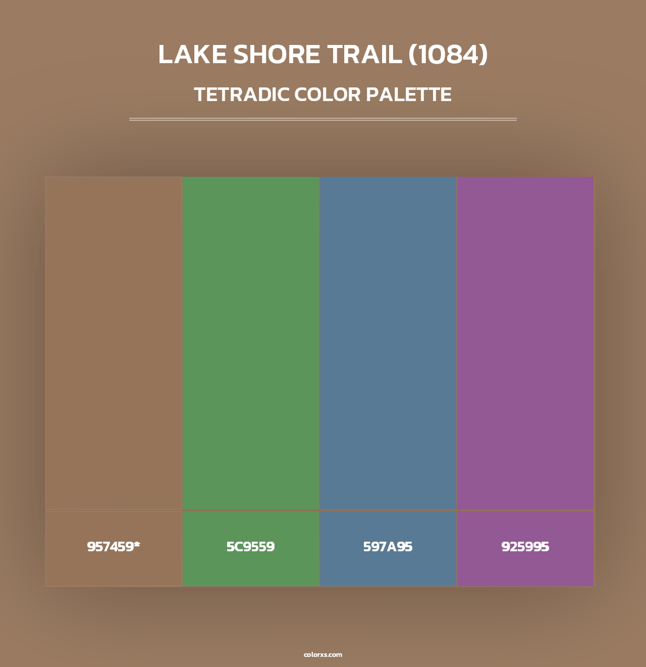 Lake Shore Trail (1084) - Tetradic Color Palette