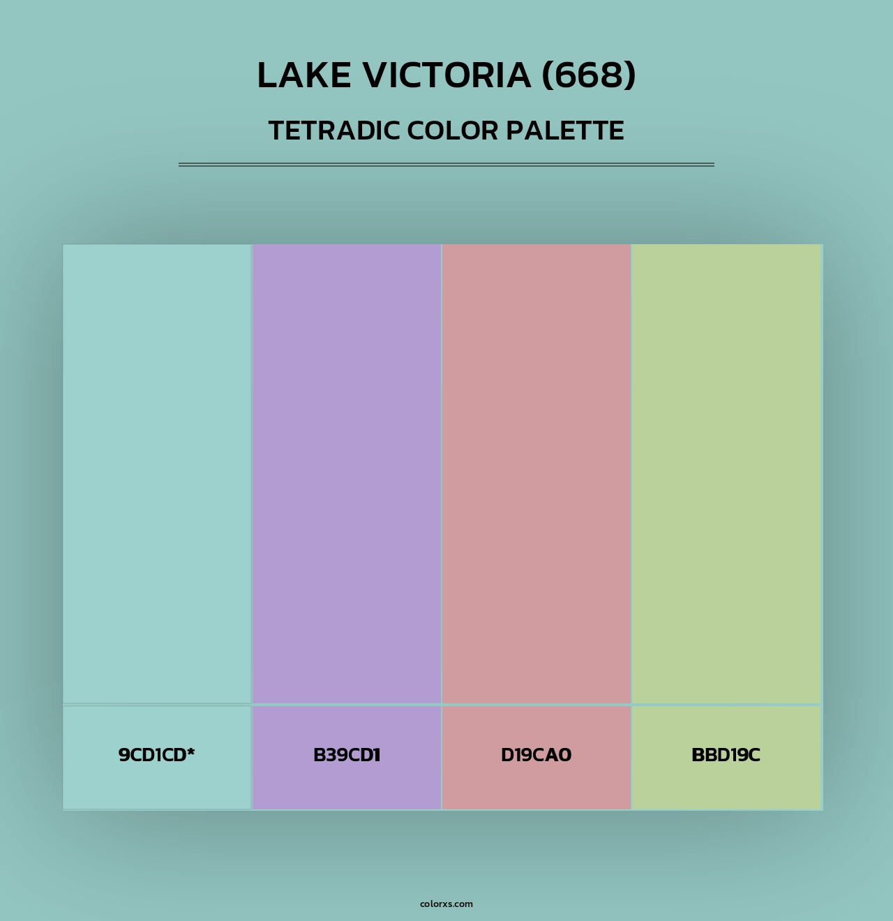 Lake Victoria (668) - Tetradic Color Palette