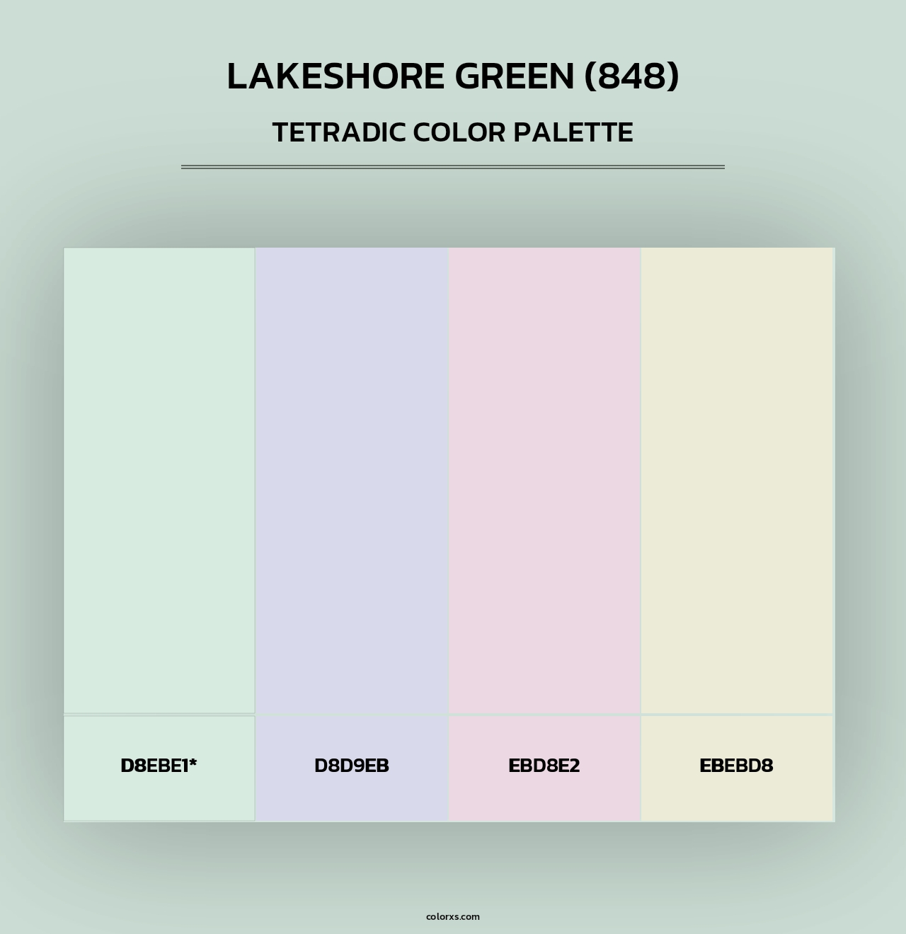 Lakeshore Green (848) - Tetradic Color Palette