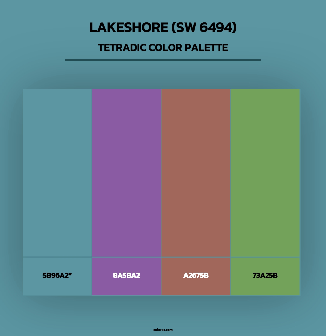 Lakeshore (SW 6494) - Tetradic Color Palette
