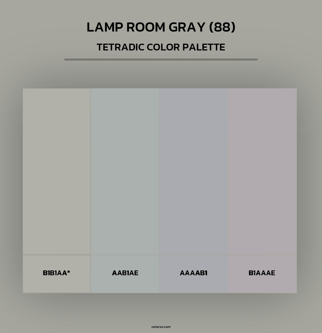 Lamp Room Gray (88) - Tetradic Color Palette