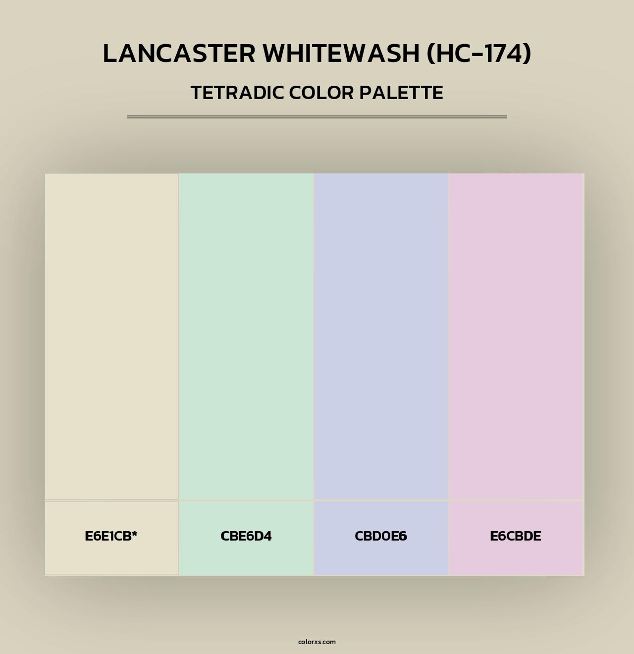 Lancaster Whitewash (HC-174) - Tetradic Color Palette
