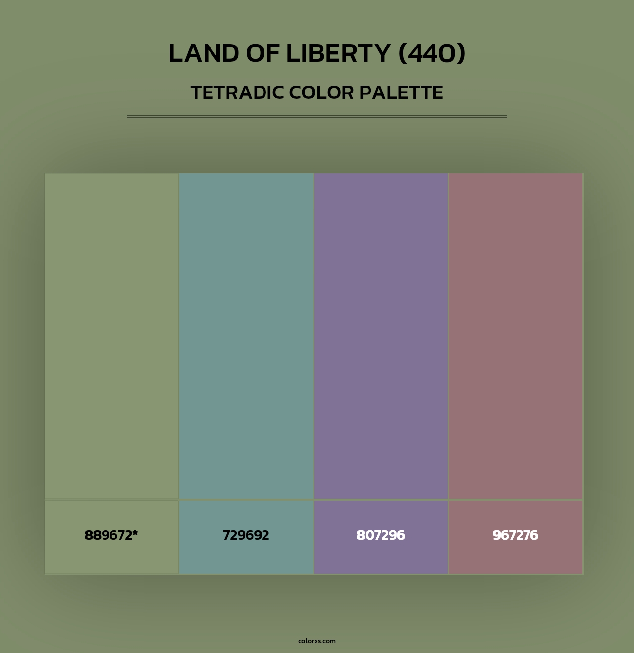 Land of Liberty (440) - Tetradic Color Palette